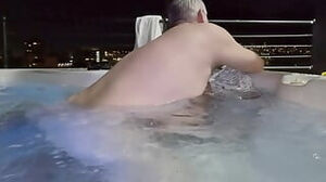 Parent pokes Mee rigid in the Penthouse Jacuzzi