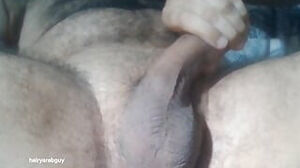 Wooly chested boy jacking off