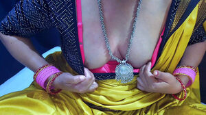 Cuckold desi housewife rigid finger-banging and raunchy hook-up end with internal ejaculation over her pig vagina