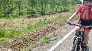 I plow an UNKNOWN CYCLIST in the middle of a Route