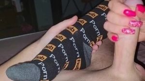 Fucking my stepson in branded socks