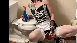 French Maid Ria Bentley Cleaning While unveiling Her fat wood