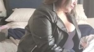 Smoking in Leather Jacket and shoes
