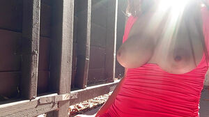 Italian gigantic Tits cougar Artemisia enjoy super-fucking-hot Solo udders juggling sesh Outdoor