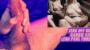 (ASMR) Watching a Lena Paul & Gabby Carter perfect threesome while I touch myself / male solo