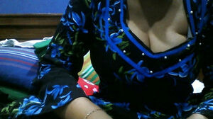 Tamil Aunty on web cam with hefty udders