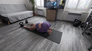 Yoga Mat & raw Pussy: My Fit wifey at Home
