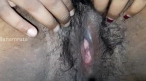 Indian Desi Cute Girl masturbating, Fingering, gets orgasm with Her Tight Hairy Pussy before Boy Fri