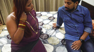 Desi bhabhi was looking super-steamy in saree when the neighbor came and had fuck-a-thon with sister in law, sister in law also agreed to have fuck-a-