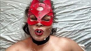 Multiple squirting orgasm. Wife Blowjob Cum in mouth swallow