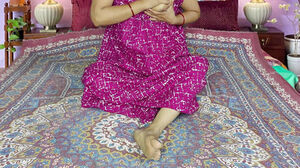 Super-steamy Desi wifey rosy color nighty raunchy gonzo romp with beau