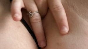 Fingering my tight wet pussy and rubbing my clit (: