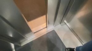 'Couple Almost Caught Blowjob and Fucking in Public Elevator'