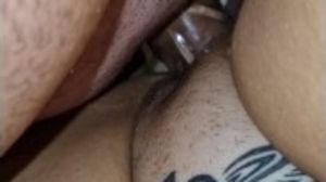 Tearing up wifey cock-squeezing cooter with shaft sleeve