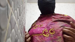 Desi Bangla bhabi displaying fun bags