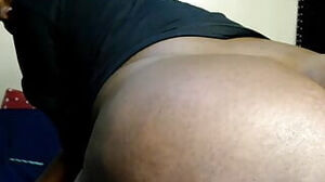 Large dark-hued African curvaceous superslut