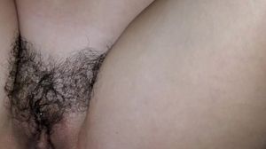 Getting my hairy milf pussy blown out in slow motion