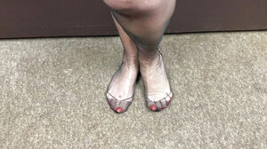 Mrs Mature soles dressed in antique girdle and downright fashioned stocking