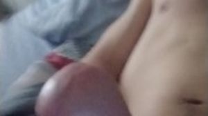 Playing with my dick in bed