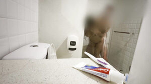 Catching My sista petting Herself in the douche and Let Me shag
