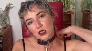 JOI with sexy short hair brunette with perfect natural tits