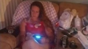 Gamer girl toying flick Games In brief Mini sundress (Milf)