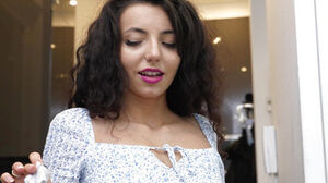 Chick soaking Her trousers with elation