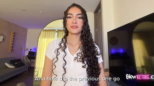 Super-sexy 18yo dame with curly hair and a brilliant culo comes to my studio to nail stiff
