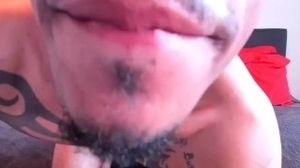 Fantastic big black cock taunts lips and tongue on web web cam