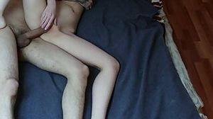 Unexpected evening sex with a stranger after a party ended with cum on her anal