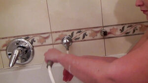 Huge Maid Caught Bathing and screwed