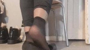 ankle stockings and dirty shoes