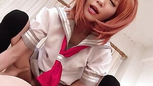 Smallish ginger-haired Coslay chick Get Uncensored JAV Deep jism inwards boink in Japan