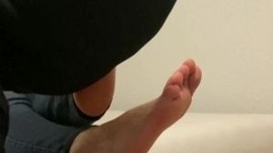 Close up foot sniffing und licking foot fetish