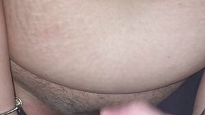 Cuckold Hubby Spunks In His Dirty Talking British BBW Slutwifes Panties After She Has Been Used