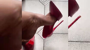 Crimson high high-heeled shoes MistressxXx