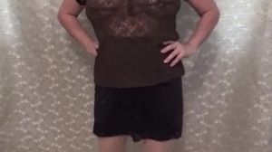 Brown lace top
