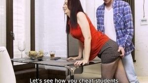 'TUTOR4K. Fake English tutor won't leave the apartment until she has sex'