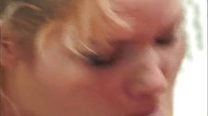 A super-sexy super hot blondie lady with petite chubby bosoms Get Her facehole caked with spunk After an rectal pound