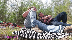Unexperienced cougar plowed and jizm in gullet at the lake - Mona from the EinHorny-WG