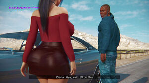 While hubby is Fixing the van, the cuckold wifey is inhaling the big black cock behind the van - 3 dimensional fuckfest Anime