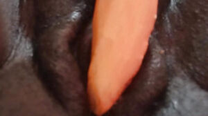 Using a new carrot inwards my cooch.