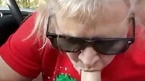 Molten grandmother Momma Vee Pulls Over To inhale Her Step nephews sausage!