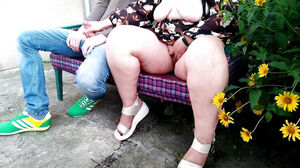 Stepmother with huge fun bags is the object of his wishes