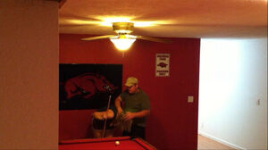 Wifey gets arched over the pool table and porked