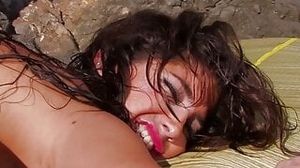 Horny and wet Carla is banged hard on the beach