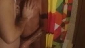 In the shower