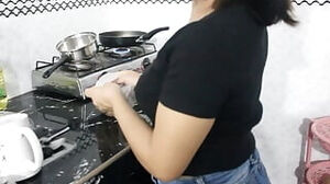 Degustating my stepmom's jiggly cunny in the kitchen. Utter vid