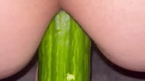 Brief joy with my cucumber ass-fuck