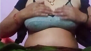 Indian aunty rubdown her entire bod with lube and onanism her gash for love